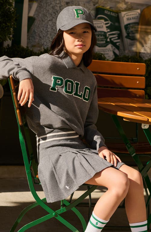 Polo Ralph Lauren Pleated Jersey Skirt In Blue