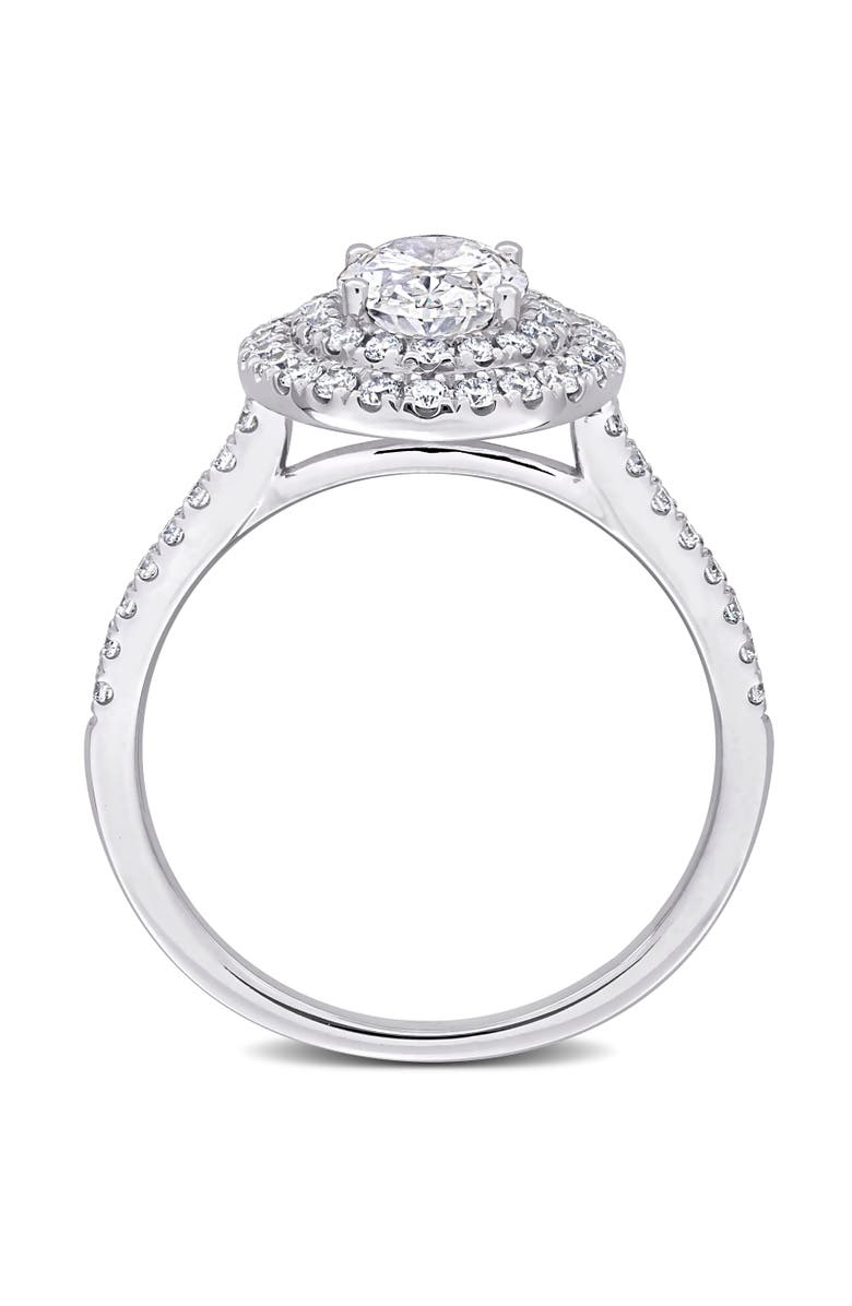 Julianna B. Lab-Grown Diamond Oval Double Halo Ring 14k, Alternate, color, White Gold