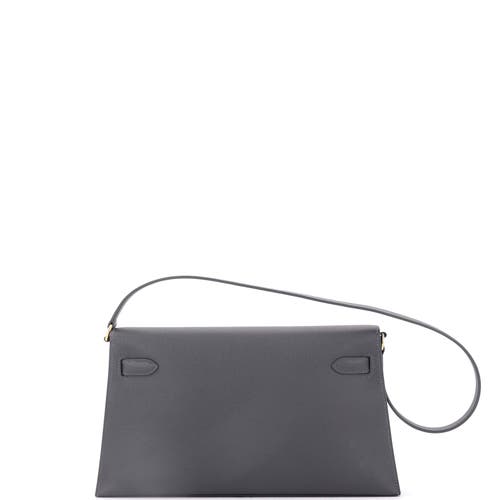Pre-owned Hermes  Hermes Kelly Elan Shoulder Bag Epsom In Gray