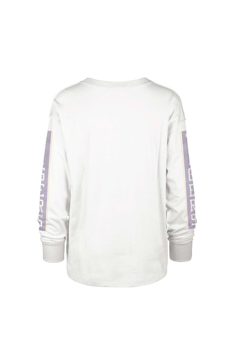 '47 Women's '47 Cream LSU Tigers Statement SOA 3-Hit Long Sleeve T-Shirt, Alternate, color, 