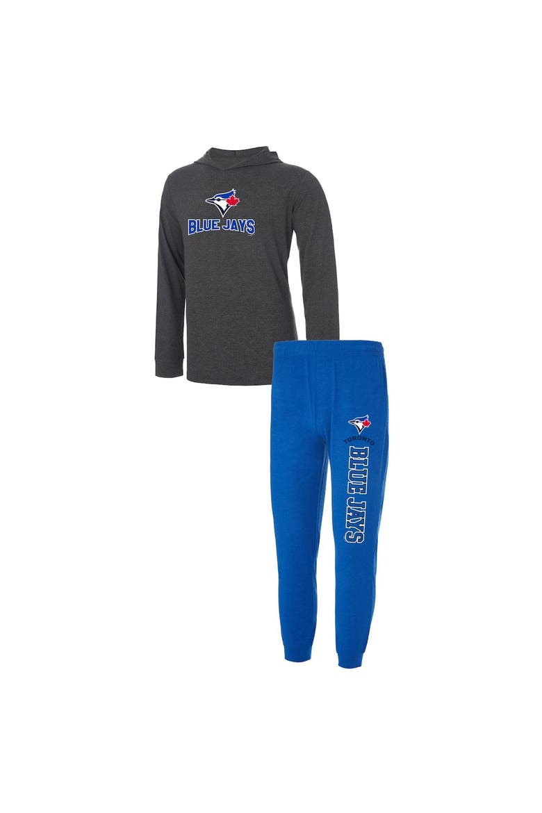 Men's Concepts Sport Heather Royal/Heather Charcoal Toronto Blue Jays Meter Hoodie & Joggers Set, Main, color, Royal