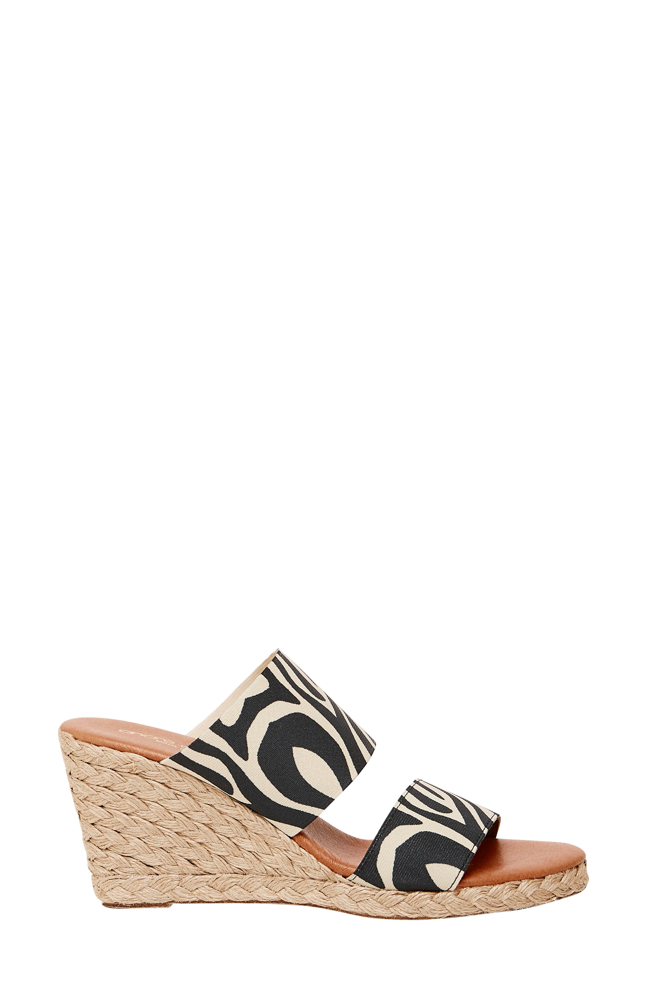 André Assous Amalia Strappy Espadrille Wedge Slide Sandal, Alternate, color, 