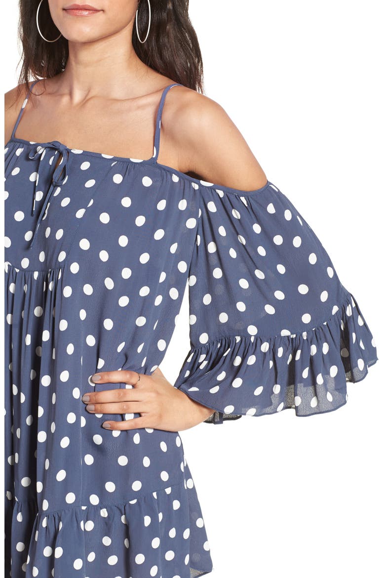 Hattie Shift Dress (Nordstrom Exclusive), Alternate, color, INK POLKA DOT PRINT