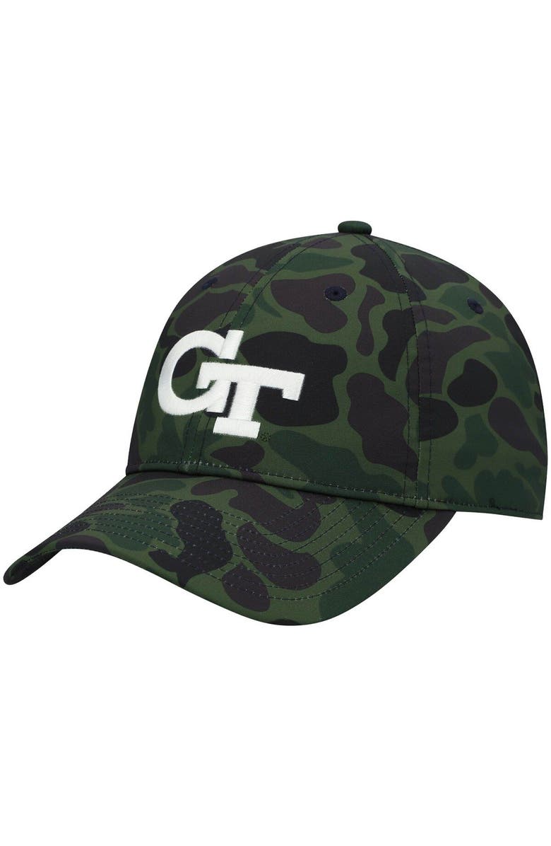 adidas Men's adidas Camo Georgia Tech Yellow Jackets Military Appreciation Slouch Primegreen Adjustable Hat, Main, color, 