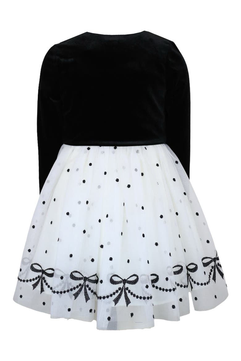 Kids' Sleeveless Party Dress & Velvet Bolero Jacket Set, Alternate, color, BLACK/ IVORY