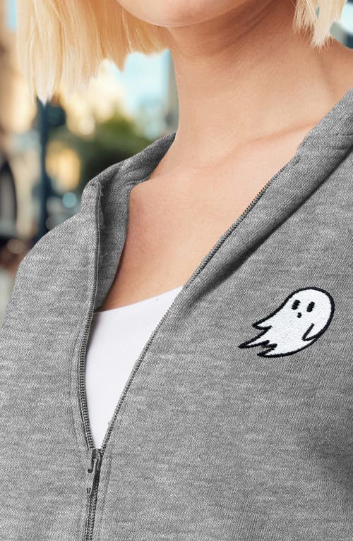 Shop Dalix Ghost Fleece Zip Hoodie In Athletic Heather