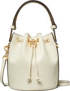 Tory Burch Mini T Monogram Debossed Bucket Bag