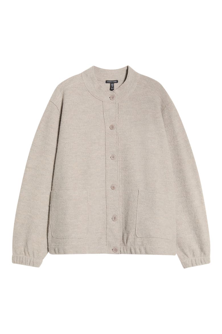 Wool Stand Collar Jacket, Alternate, color, TWINE