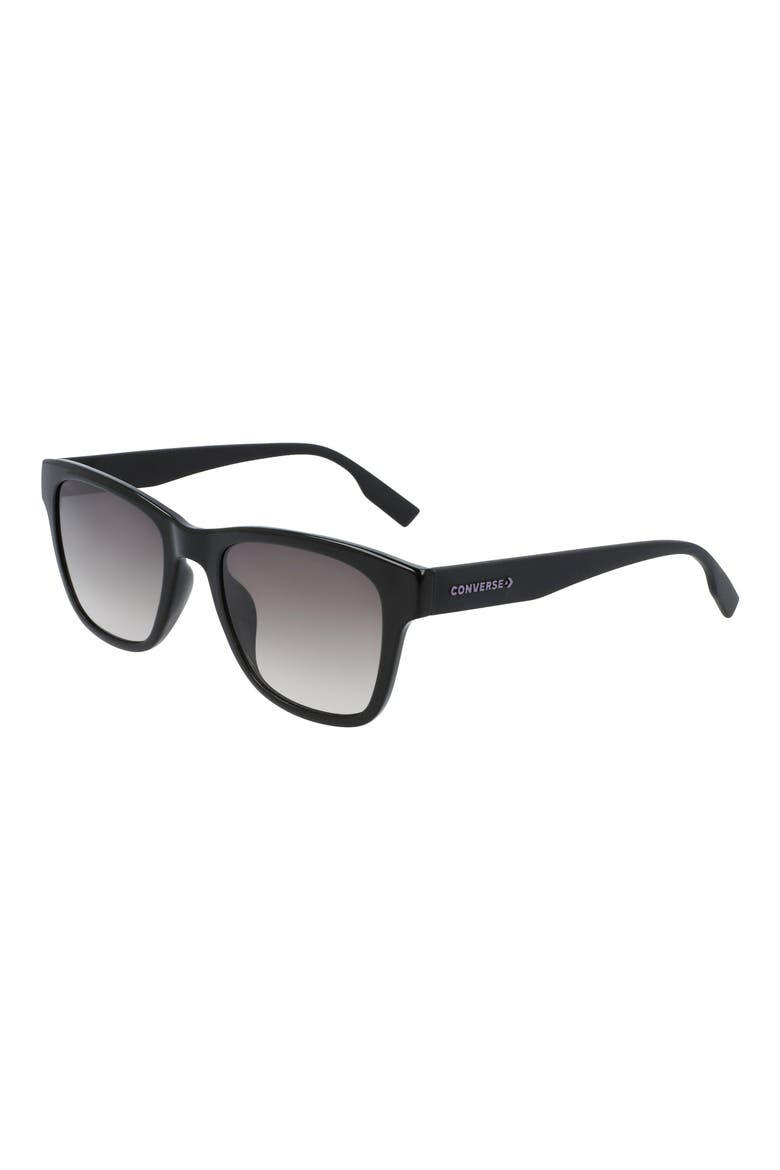 Malden 52mm Rectangular Sunglasses, Main, color, BLACK/ BLACK