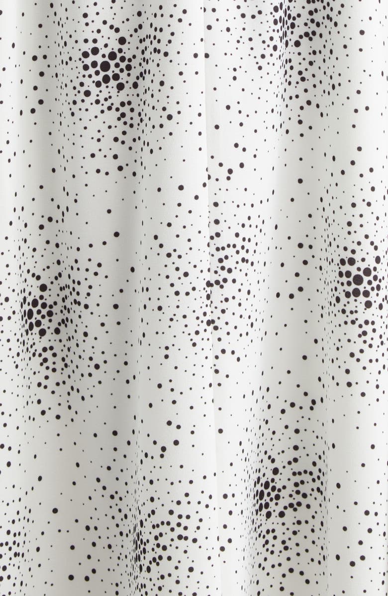 Emporio Armani Dotted V-Neck Midi Dress, Alternate, color, Polka Dot