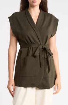 High Collar Long Vest