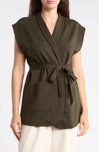 High Collar Long Vest