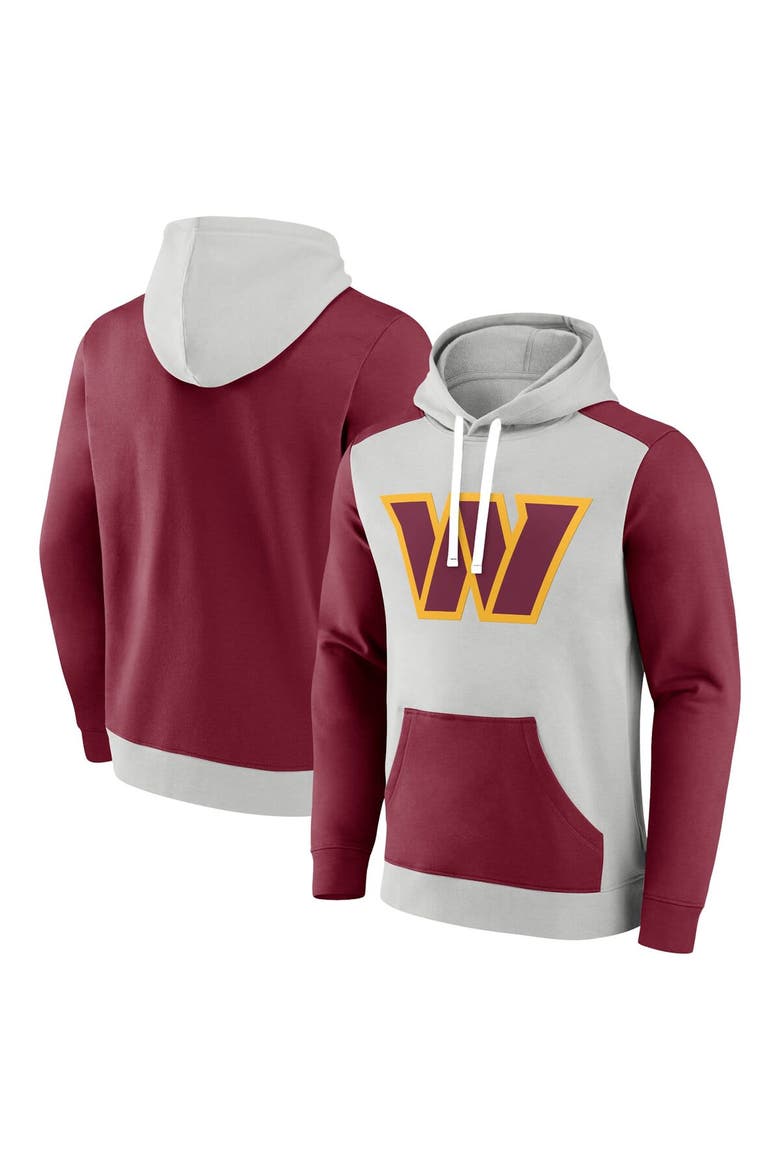 Men's Fanatics Branded Gray/Burgundy Washington Commanders Big & Tall Team Fleece Pullover Hoodie, Alternate, color, Gray