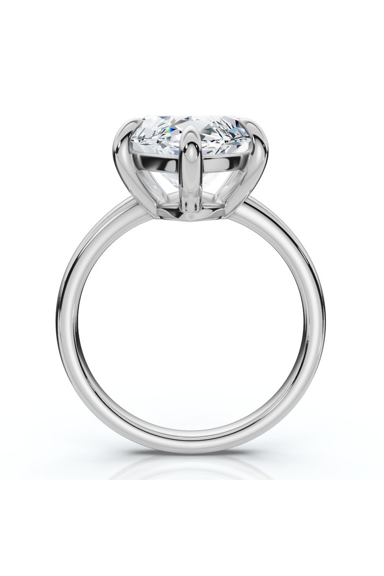 Certified 5Ct Kelly Marquise Solitaire Engagement Ring 14k Gold or Pt Lab Grown, Alternate, color, 14k White Gold