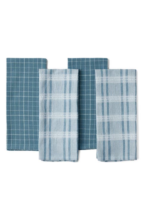 Clarendon Set of 4 Organic Cotton Kitchen Towels