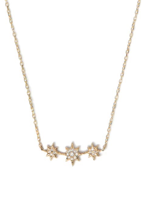 North Star Curve Diamond Pavé Necklace