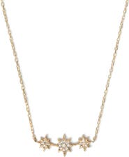 Anzie North Star Curve Diamond Pavé Necklace