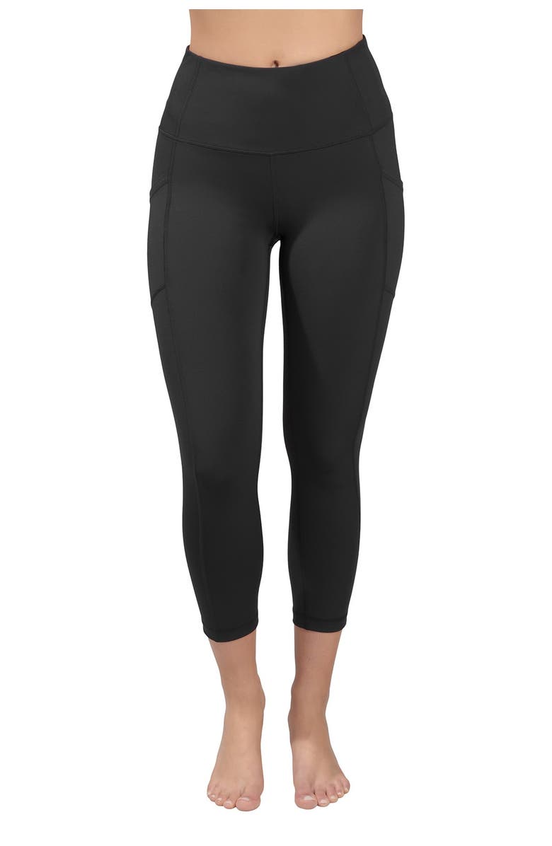 90 DEGREE BY REFLEX Interlink High Waist Pocket Capri Leggings, Main, color, 