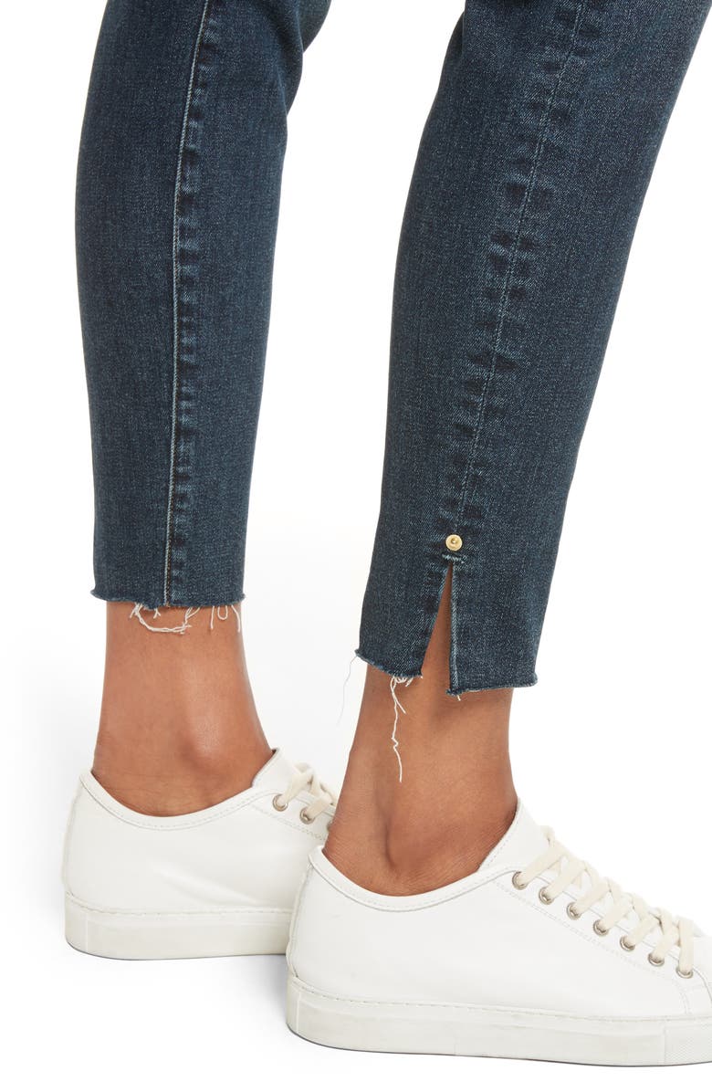 FRAME Le High Slit Ankle Skinny Jeans, Alternate, color, 