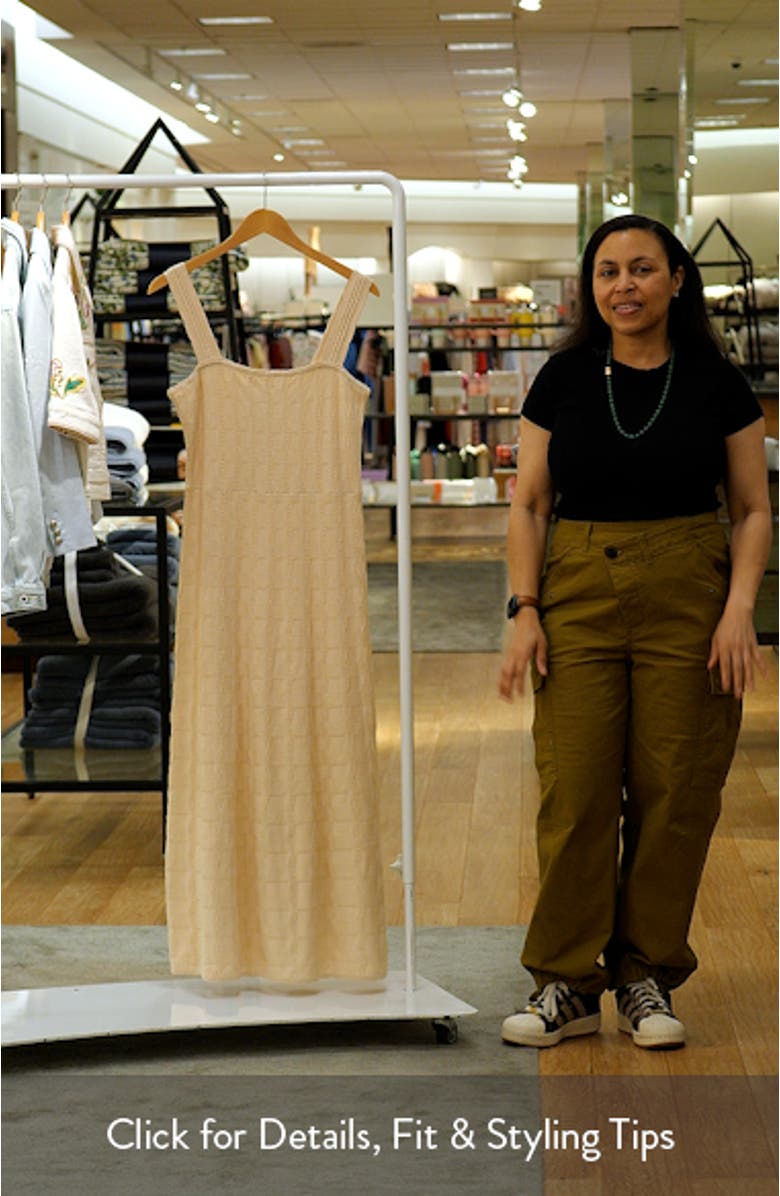 Scallop Stripe Knit Midi Dress, sales video thumbnail