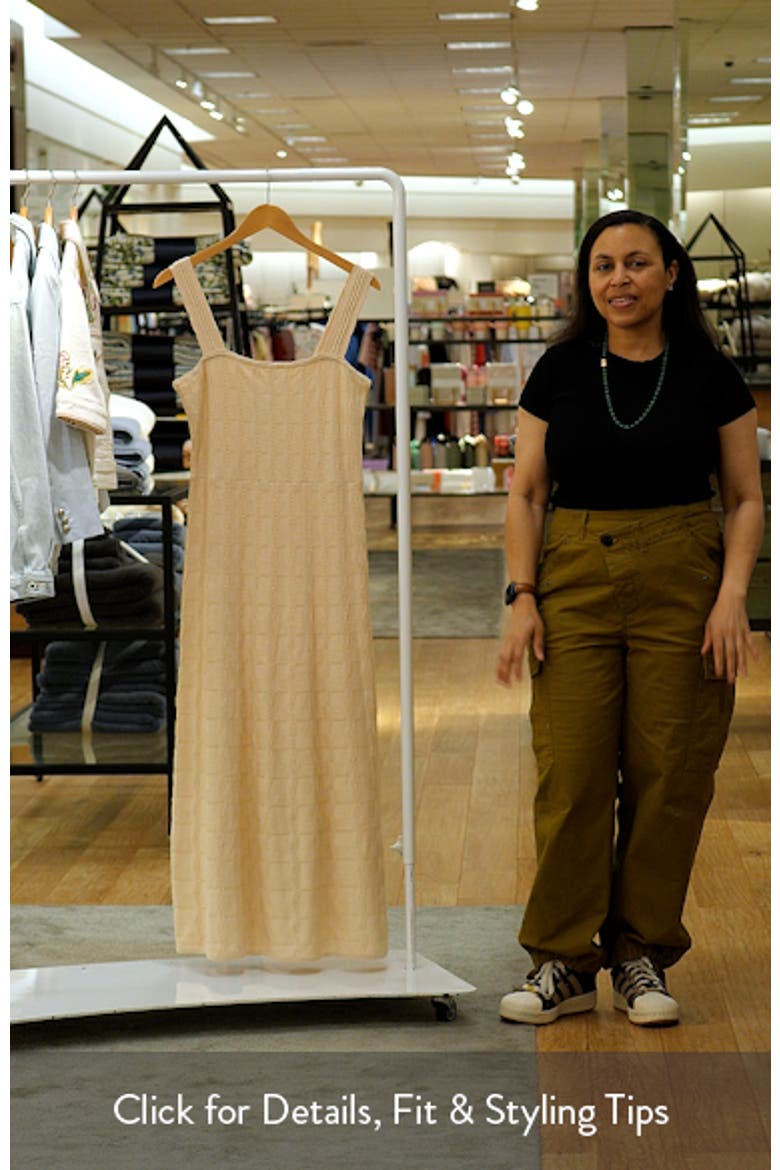 Scallop Stripe Knit Midi Dress video