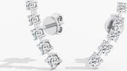 Everlee Orbit Ear Climbers Lab Diamond Earrings in 14K Gold