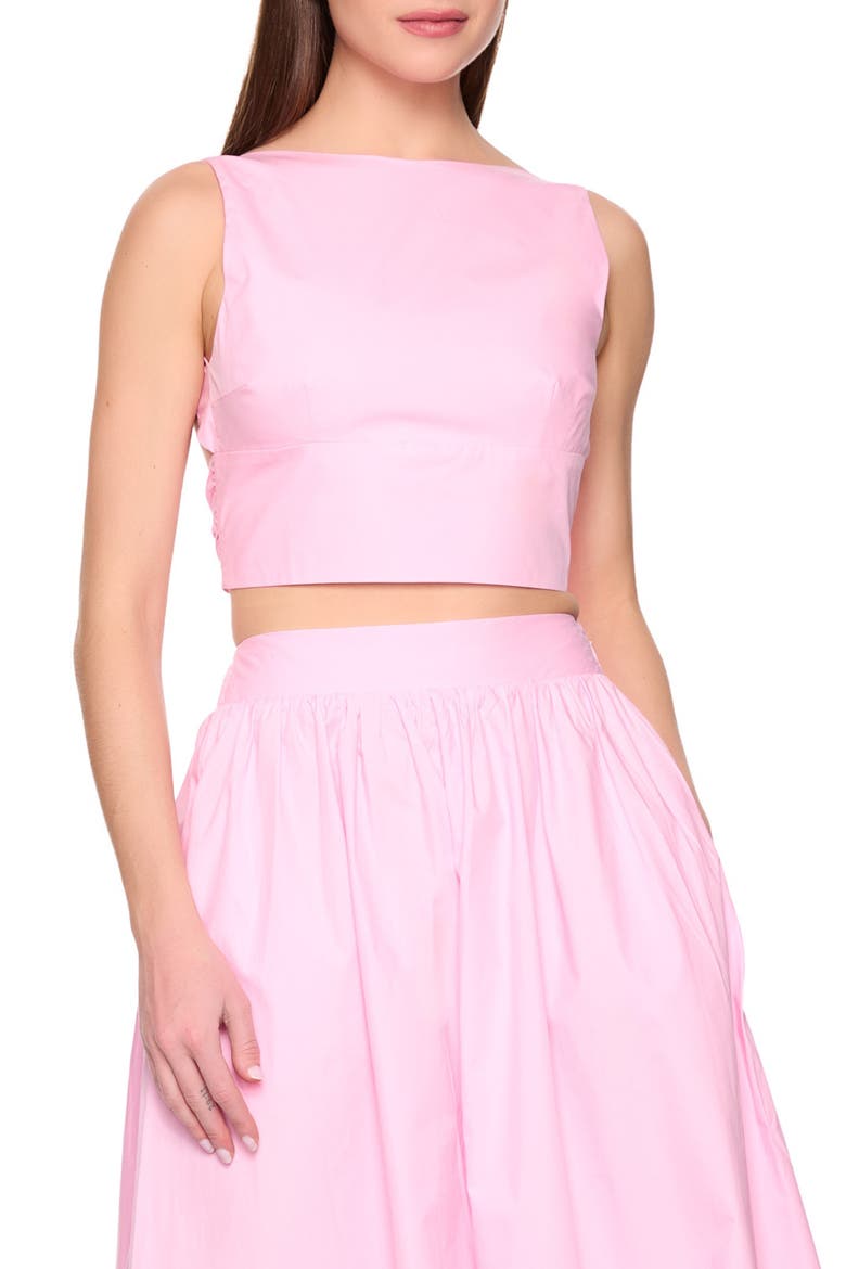 Open Bow Back Cotton Poplin Top, Main, color, PASTEL PINK