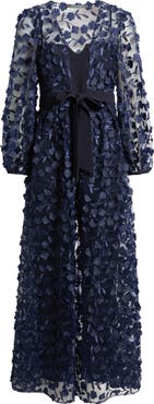 Julia Jordan Floral Overlay Jacket & Belted Jumpsuit
