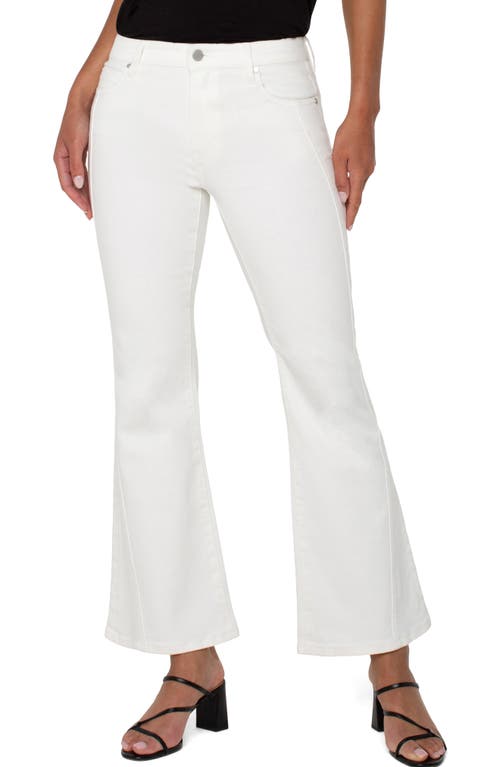 Liverpool Los Angeles Hannah Front Seam Flare Jeans In Bone White