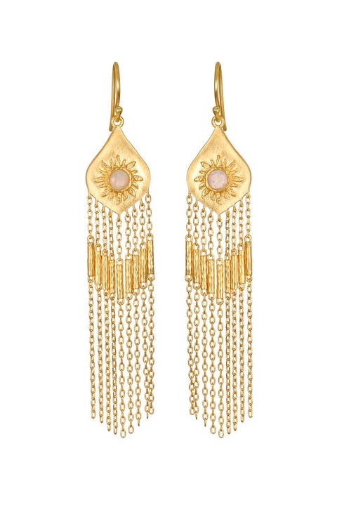 Daybreak Opal Sun Fringe Earrings