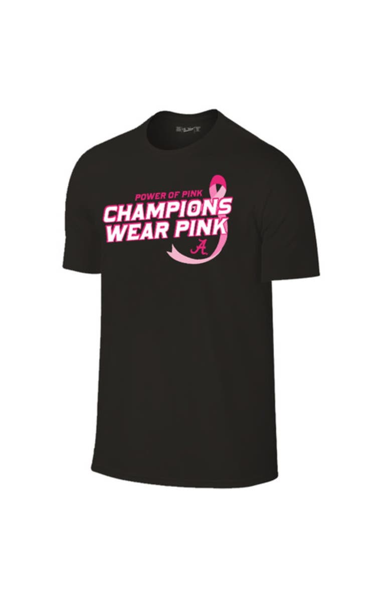 WEEZABI Unisex Black Alabama Crimson Tide Power of Pink Breast Cancer T-Shirt, Alternate, color, 