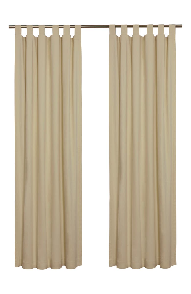 Outdoor Decor by Commonwealth Indoor Cotton Panel Curtain, Main, color, Khaki