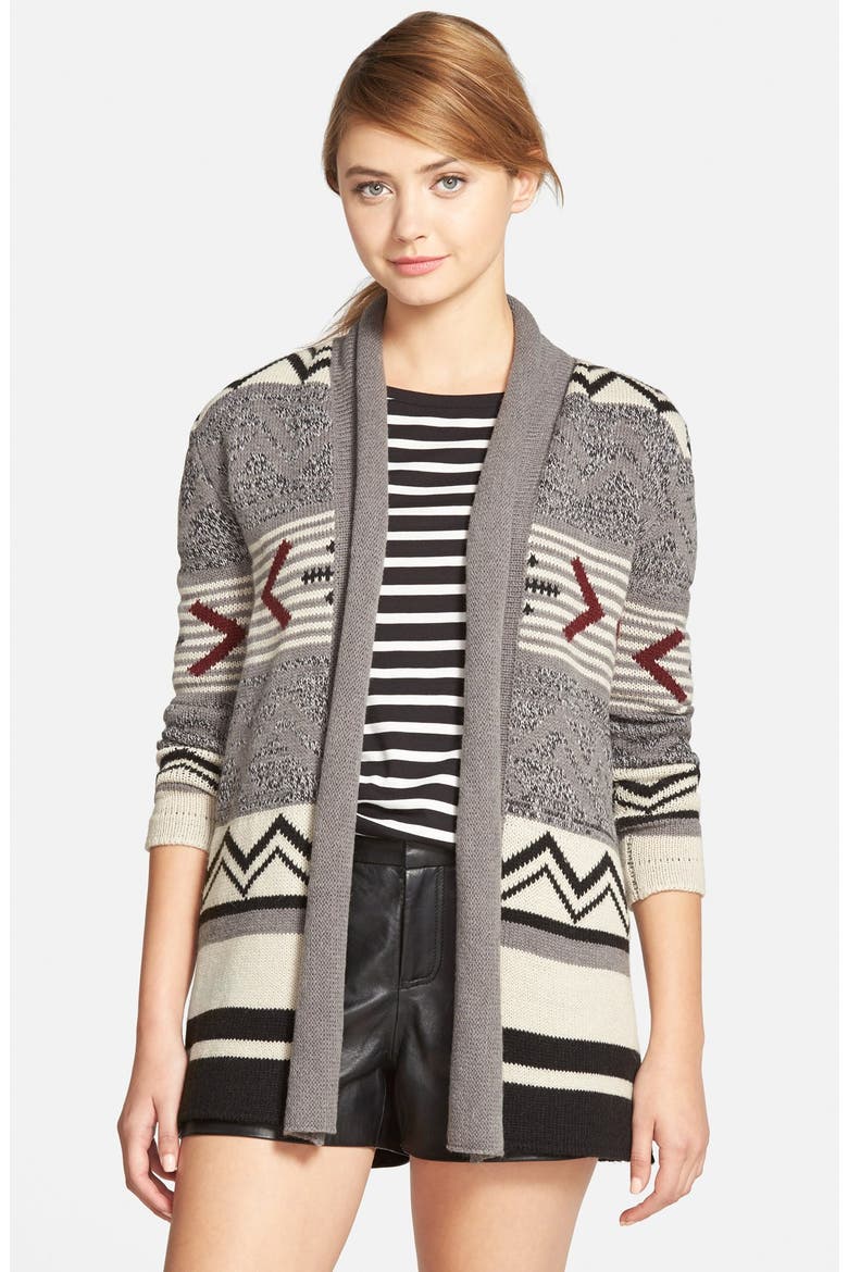 'Sequoia' Open Cardigan, Main, color, MEDIUM HEATHER GREY