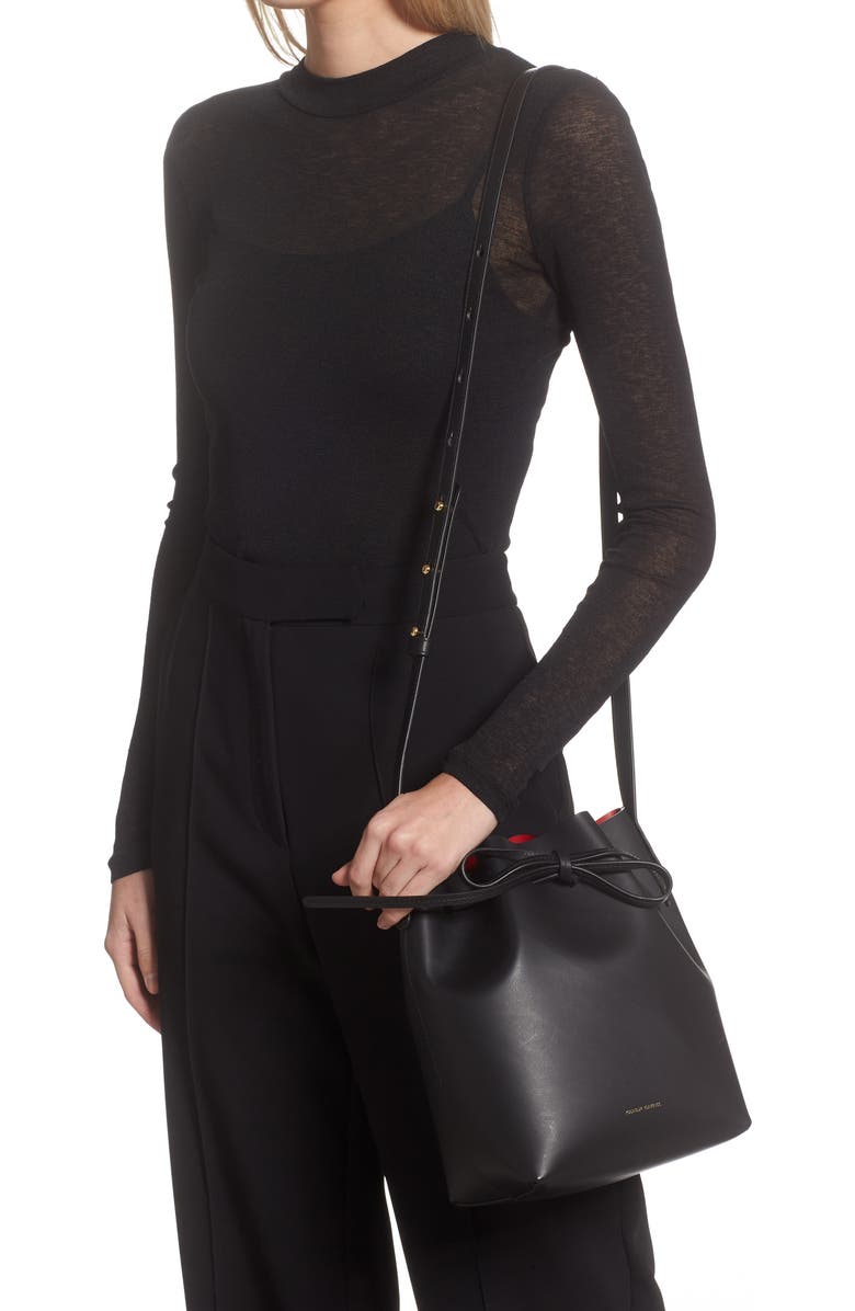 Mansur Gavriel Mini Leather Bucket Bag, Alternate, color,