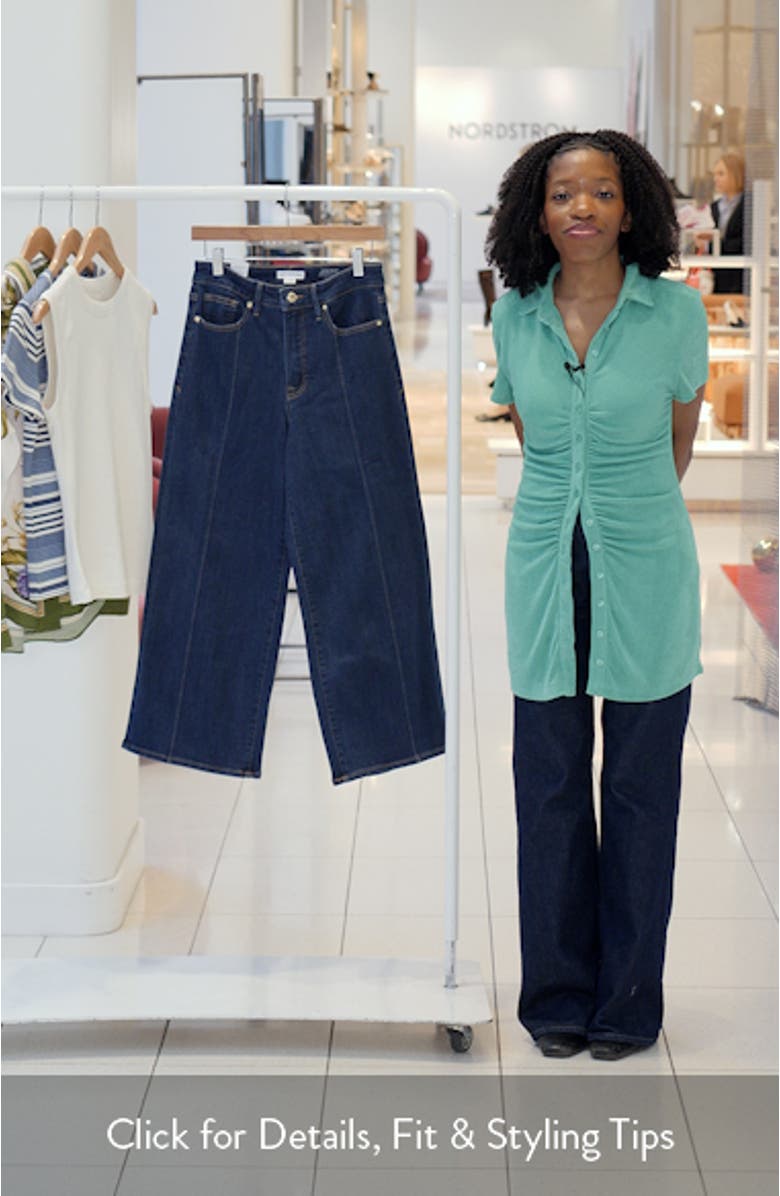 Soft-Tech Good Waist High Waist Crop Palazzo Jeans, sales video thumbnail