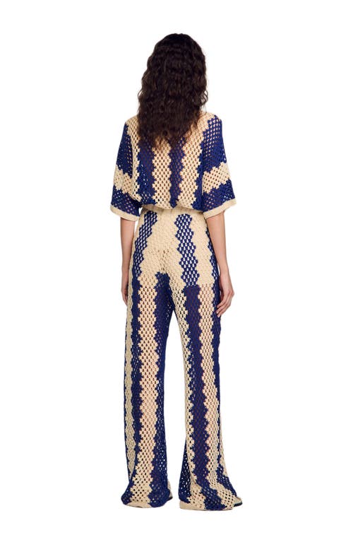 Sandro Two-tone Open Weave Trousers