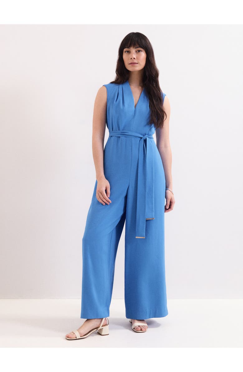 Phase Eight Marta V-Neck Jumpsuit, Main, color, Pale Blue