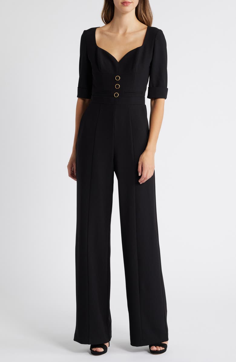 Black Halo Kerry Wide Leg Jumpsuit, Main, color, Black