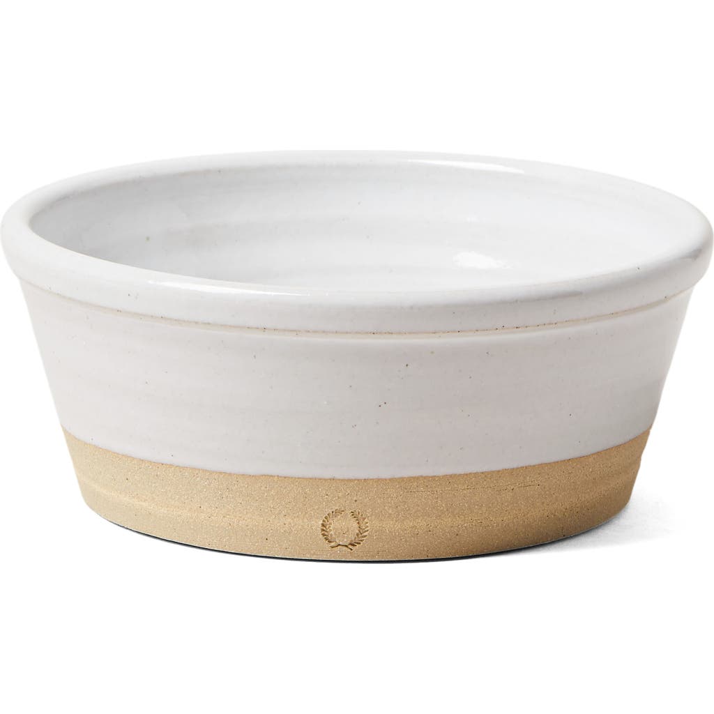 Farmhouse Pottery Farm Medium Dog Bowl in White  product