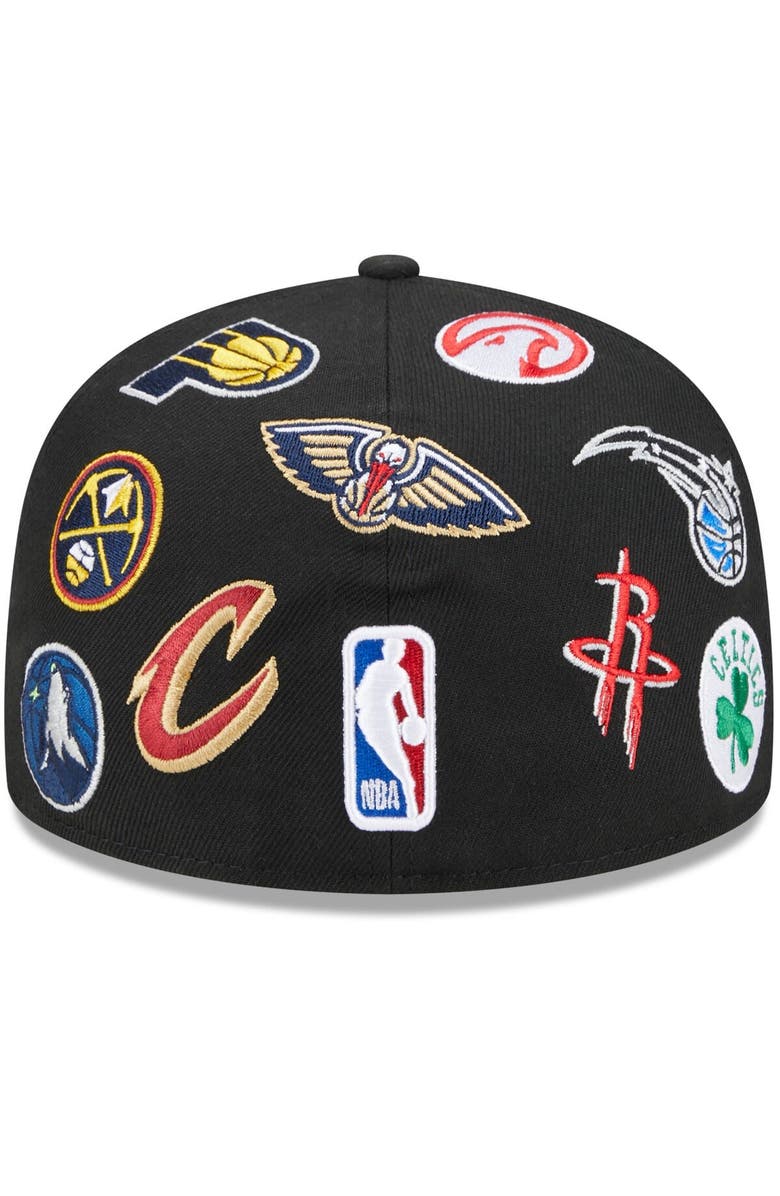 New Era x Staple Men's New Era Black NBA x Staple 59FIFTY Fitted Hat, Alternate, color, 