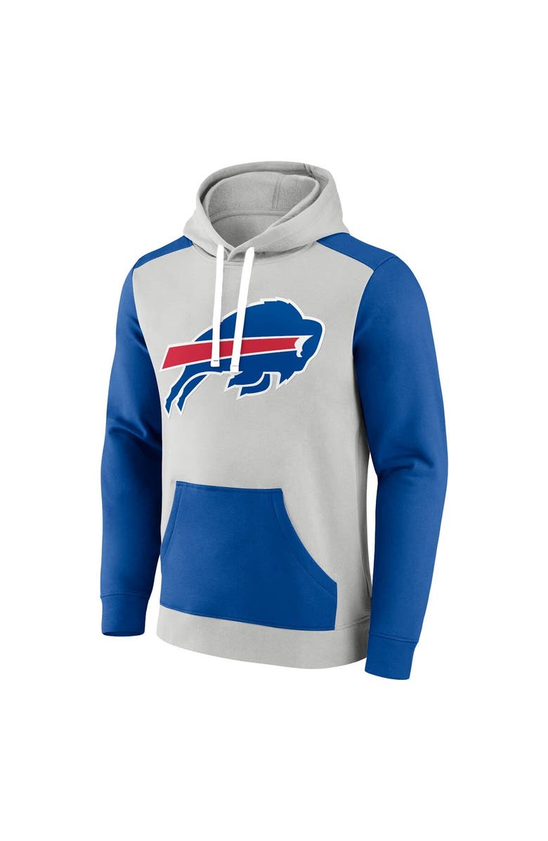 FANATICS Men's Fanatics Silver/Royal Buffalo Bills Big & Tall Team Fleece Pullover Hoodie, Alternate, color, Silver