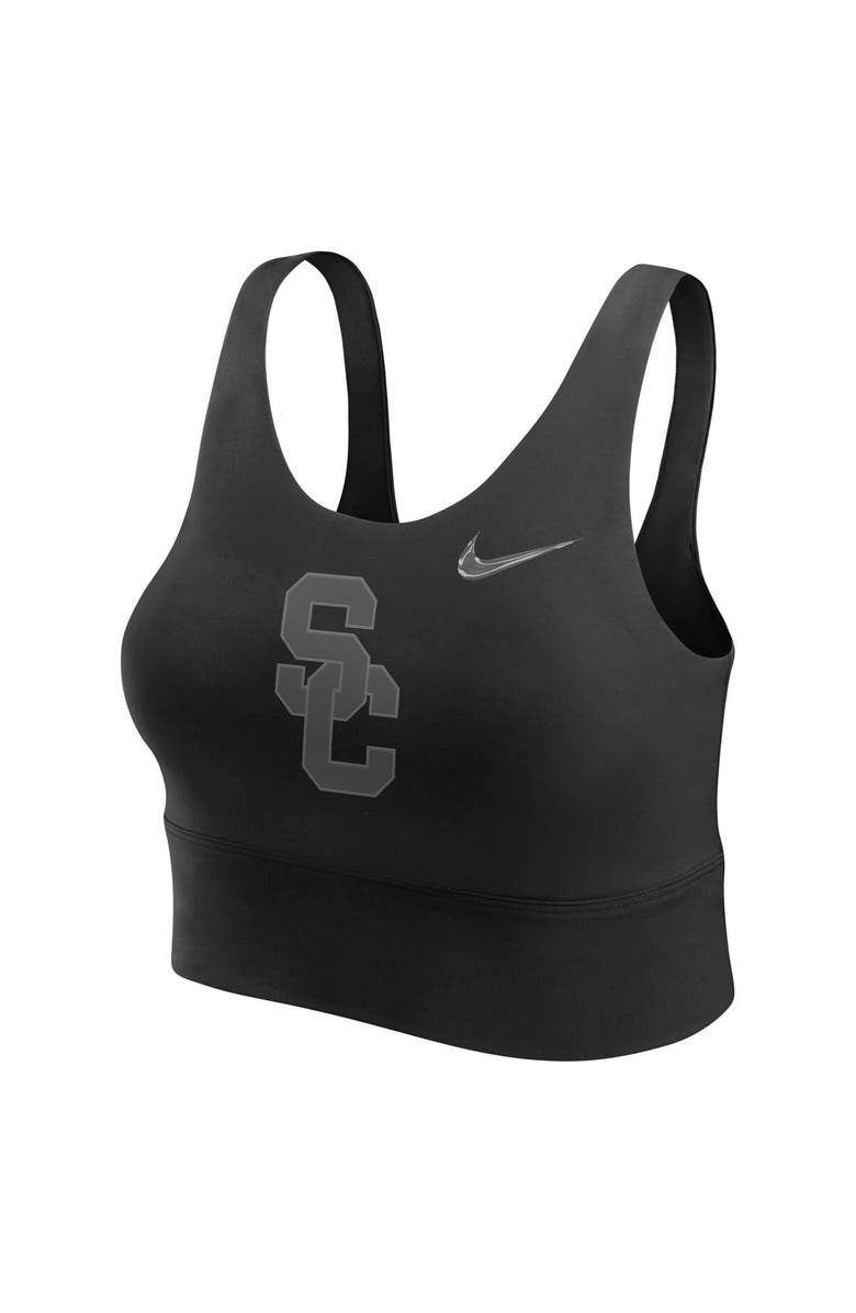 Nike Women's Nike Black USC Trojans Performance Longline Sports Bra, Alternate, color, Black