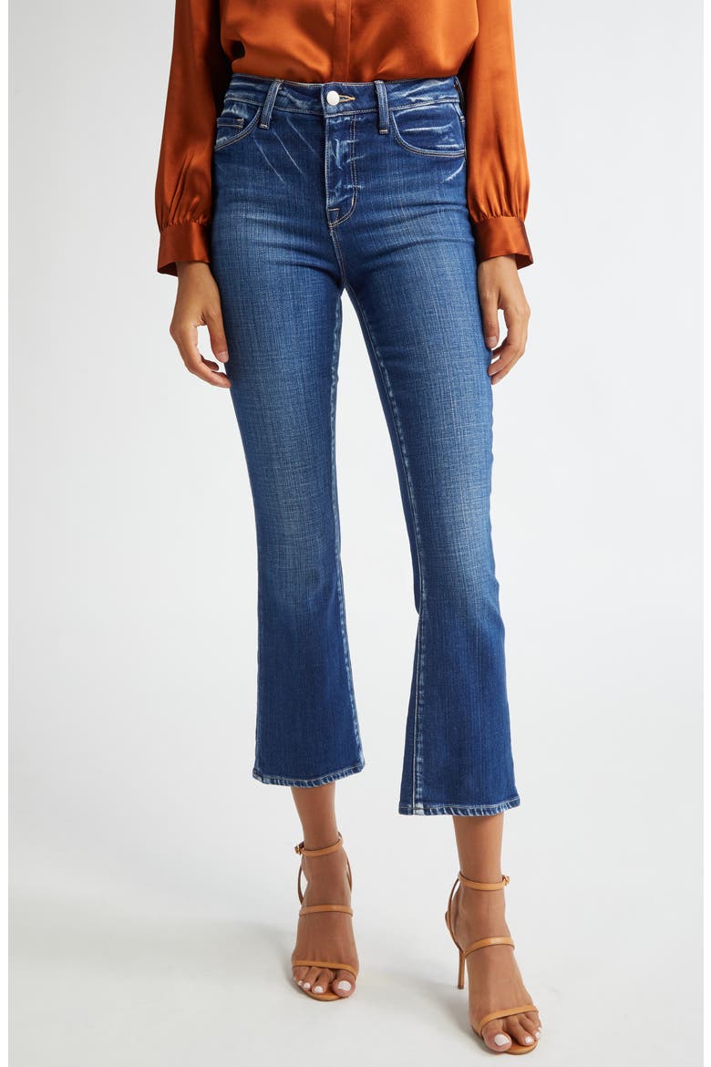 Tati High Waist Crop Micro Bootcut Jeans, Main, color, DESOTO