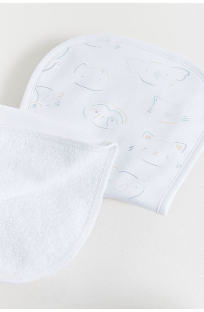 Babycottons Premium Pima Cotton Grey Curve Burps 2-Pack For Infant, Alternate, color, Multicolor