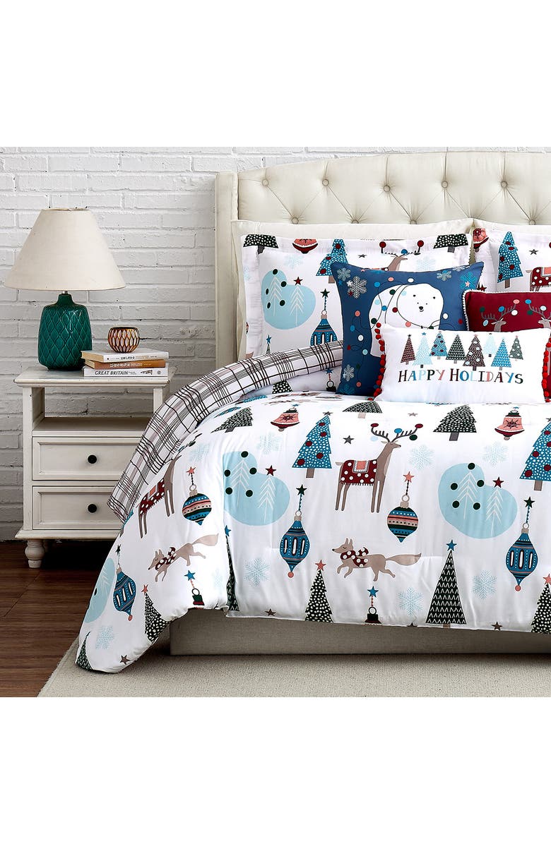 SOUTHSHORE FINE LINENS Holiday Winter Wonderland Comforter Set, Main, color, Winter Wonderland