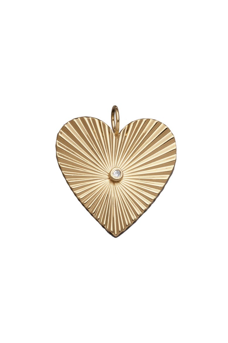Sheldon Heart Charm, Main, color, 14K YELLOW GOLD PLATED SILVER