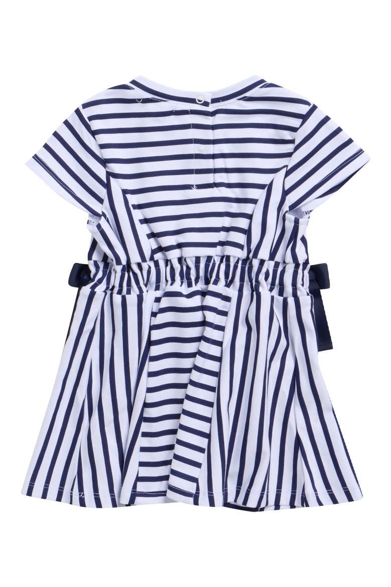 Mixed Stripe Dress & Bloomers Set, Alternate, color, BLUE