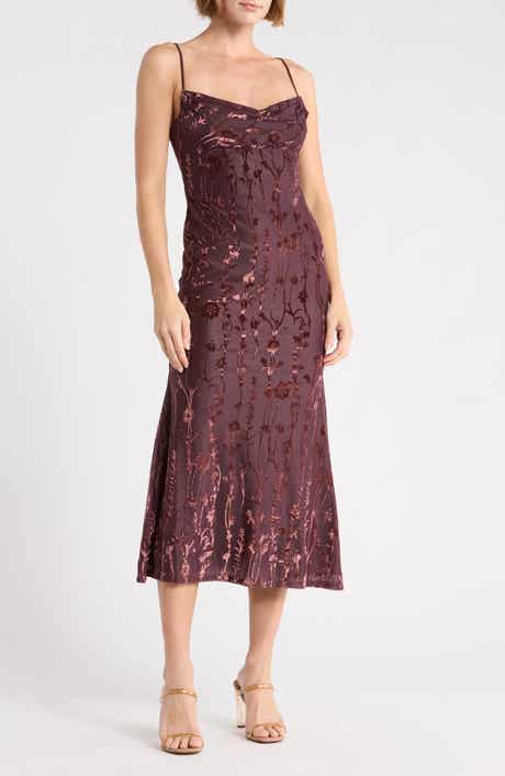 Square Neck Mermaid Midi Dress