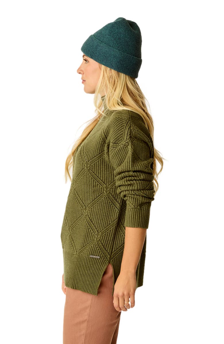 Carve Designs Woodward Allover Sweater, Alternate, color, Fir Heather