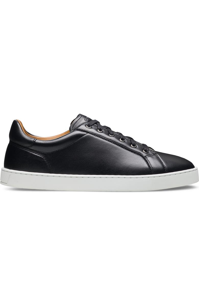 Magnanni Cote Lo Leather Sneaker, Alternate, color, Black Napa